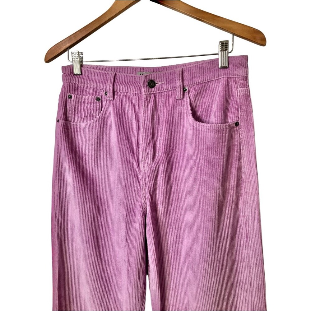 Parallel Trouser Cord Lilac Size M Pop of Color Purple Corduroy Spring Summer - Picture 5 of 12